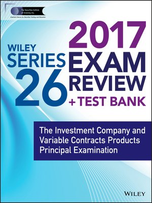 cover image of Wiley FINRA Series 26 Exam Review 2017